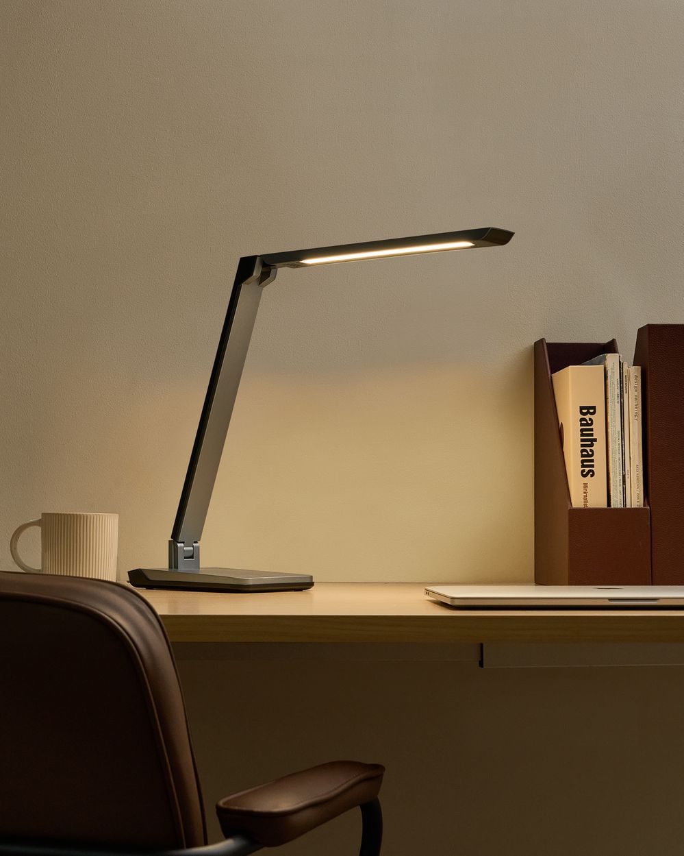 Lampada da scrivania a LED Materiale sintetico grigio Luminosità e colore regolabili Dimmer Casa Ufficio