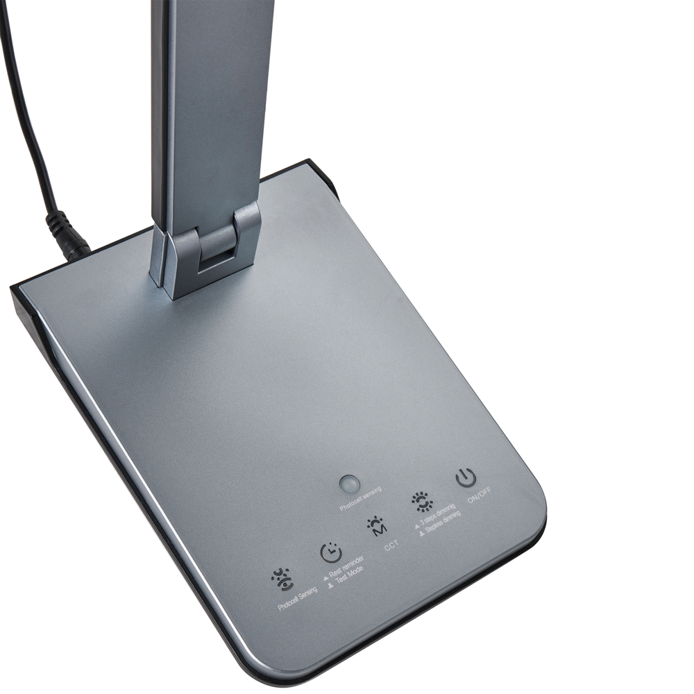 Lampada da scrivania a LED Materiale sintetico grigio Luminosità e colore regolabili Dimmer Casa Ufficio