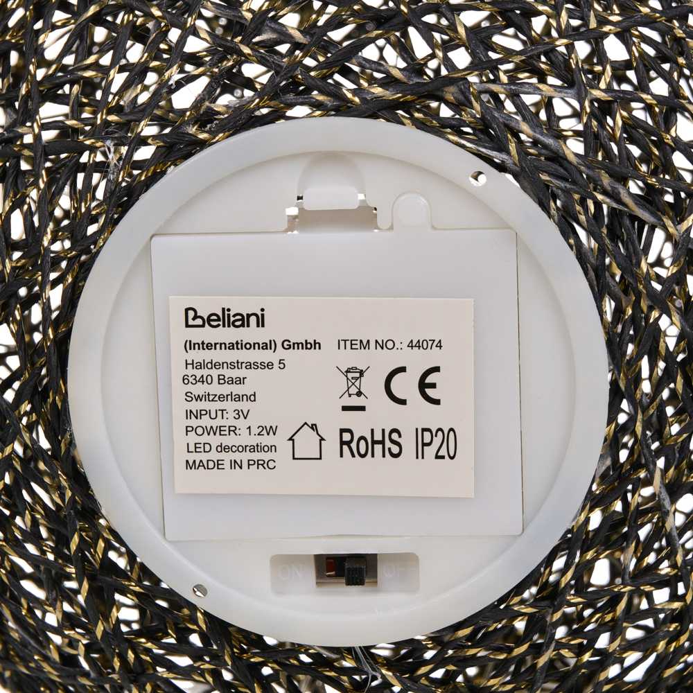 Set di 2 luci LED decorative per interni Accessori LED Illuminazione Carta Nera