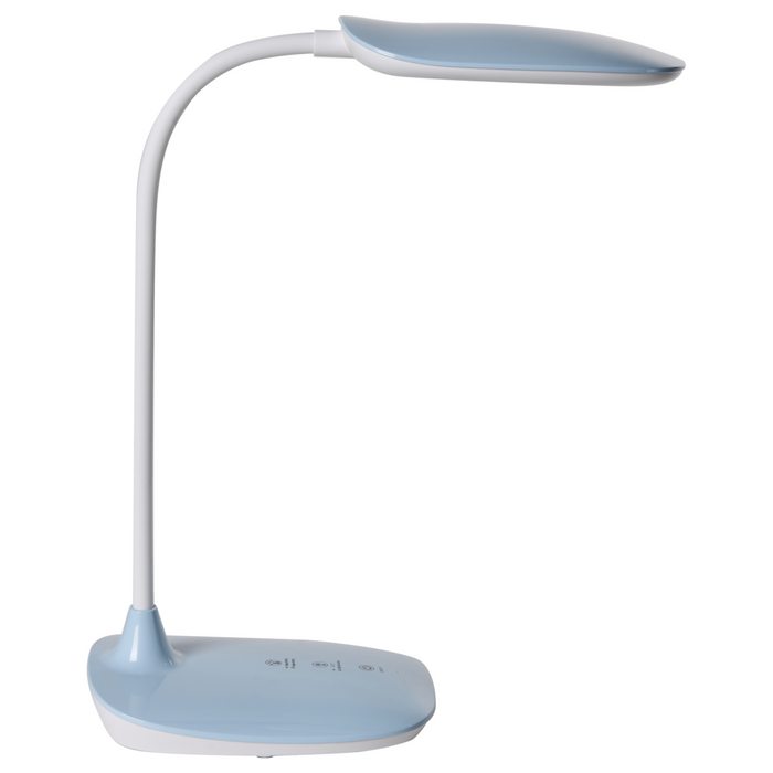 Lampada da scrivania per ufficio Illuminazione da tavolo blu Lampada per computer da lettura Braccio regolabile Funzione CCT Dimmer Stepless