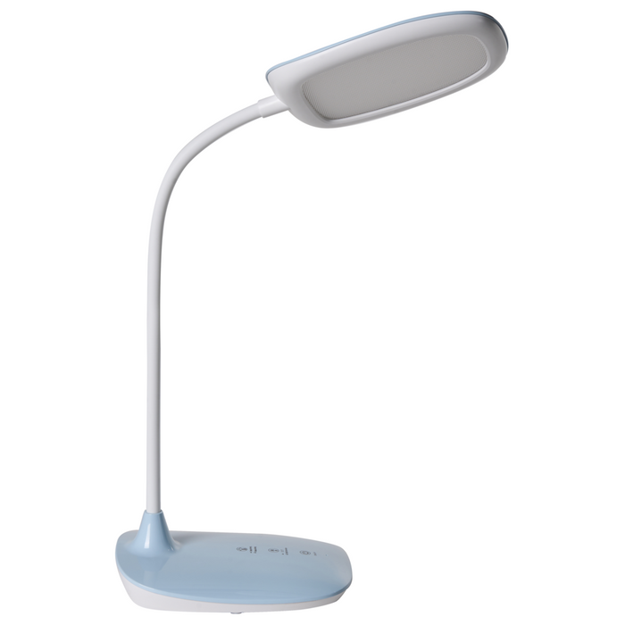 Lampada da scrivania per ufficio Illuminazione da tavolo blu Lampada per computer da lettura Braccio regolabile Funzione CCT Dimmer Stepless