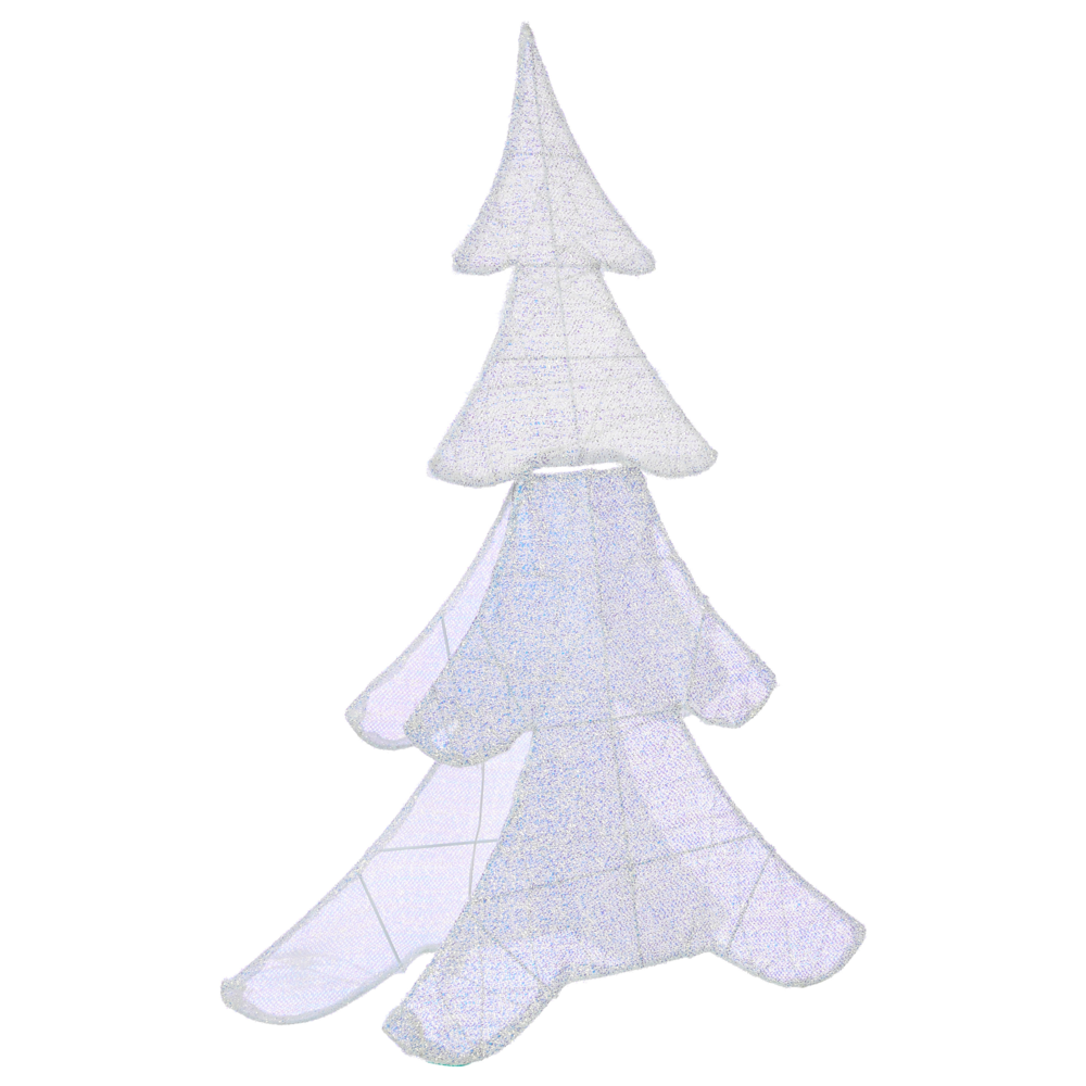 Decorazione natalizia da esterno a LED Albero di Natale 95 cm Decorazione natalizia da giardino Illuminata Bianca