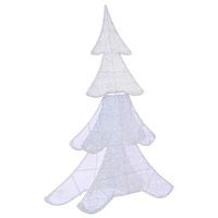 Decorazione natalizia da esterno a LED Albero di Natale 95 cm Decorazione natalizia da giardino Illuminata Bianca