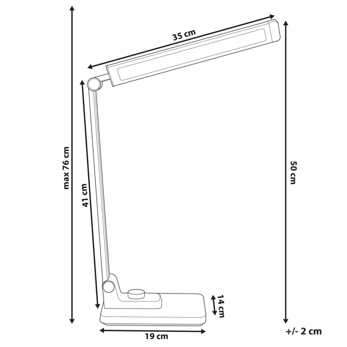 Lampada da scrivania moderna per ufficio domestico 3 modalità di temperatura Dimmer continuo Caricatore wireless Alluminio Materiale sintetico Nero