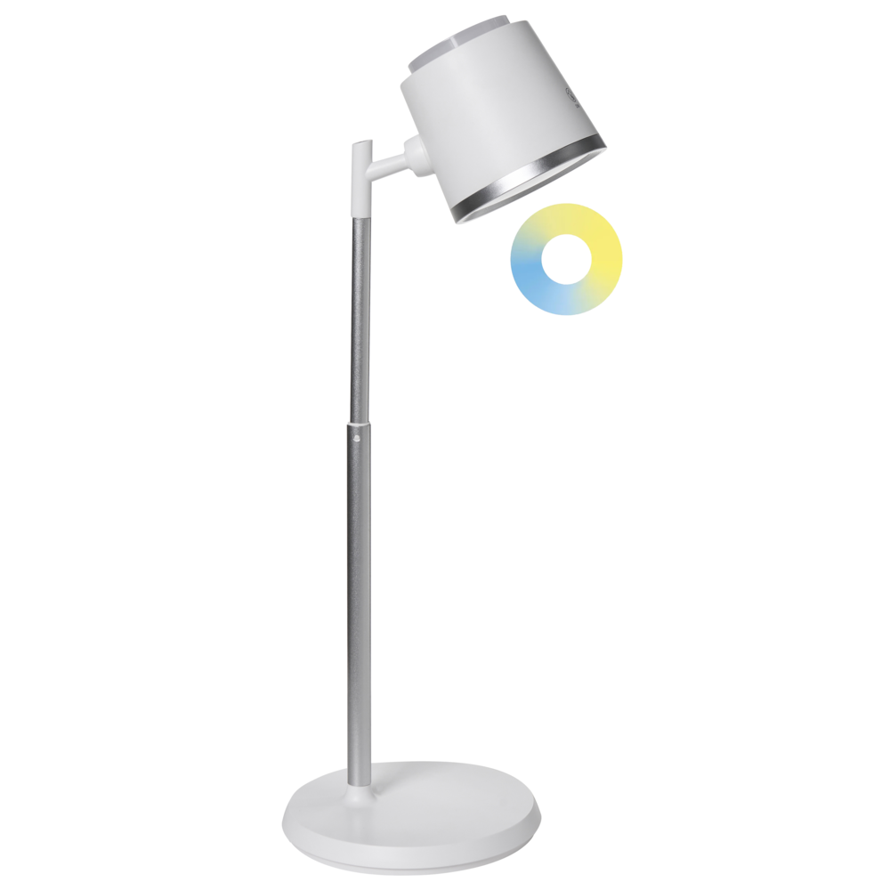 Lampada da tavolo e da parete per ufficio 2 in 1 Illuminazione da tavolo bianca Lampada da lettura per computer Braccio staccabile Funzione CCT Dimmer Stepless