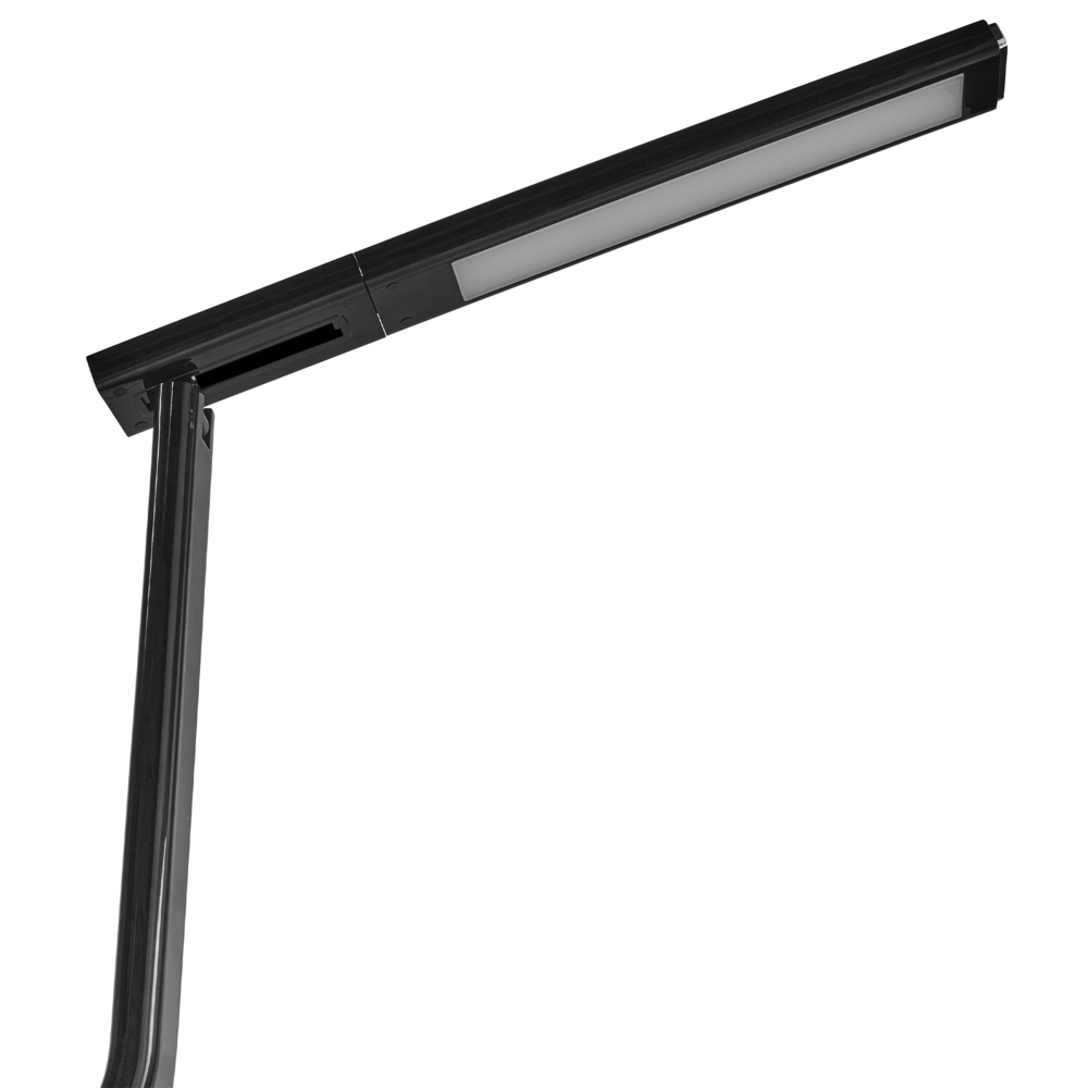 Lampada da scrivania moderna a LED Lampada da computer per ufficio domestico con portapenne 3 modalità CCT Dimmer Materiale sintetico Paralume regolabile Nero