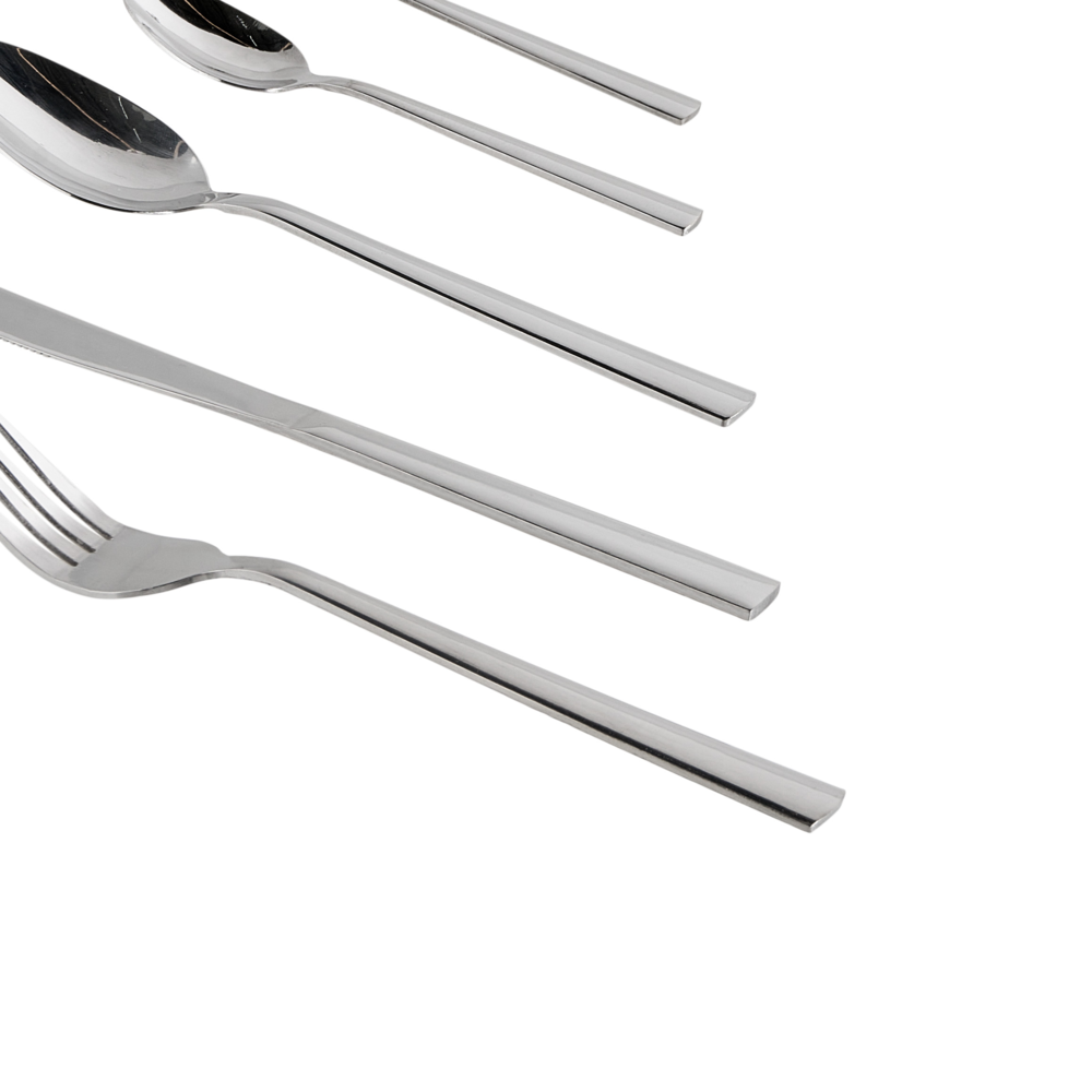 Set di posate da 60 pezzi Coltello Forchetta Cucchiaio Cucchiaino Forchetta da dolce Acciaio inossidabile Argento