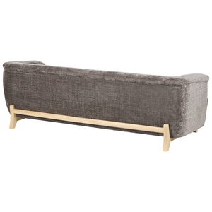 Set soggiorno 5 posti Tappezzeria in poliestere Gambe in legno Divano soggiorno 2 posti e 3 posti Stile moderno marrone