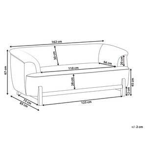 Divano a 2 posti imbottitura in poliestere gambe in legno soggiorno stile moderno bordeaux