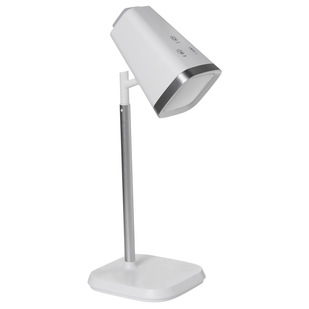 Lampada da tavolo e da parete per ufficio 2 in 1 bianco Illuminazione da tavolo Lettura Lampada per computer Braccio staccabile Funzione CCT Dimmer Stepless