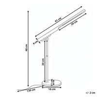 Lampada da scrivania per ufficio Illuminazione da tavolo nera multifunzionale Lampada per computer da lettura Luce staccabile Funzione CCT Dimmer Stepless