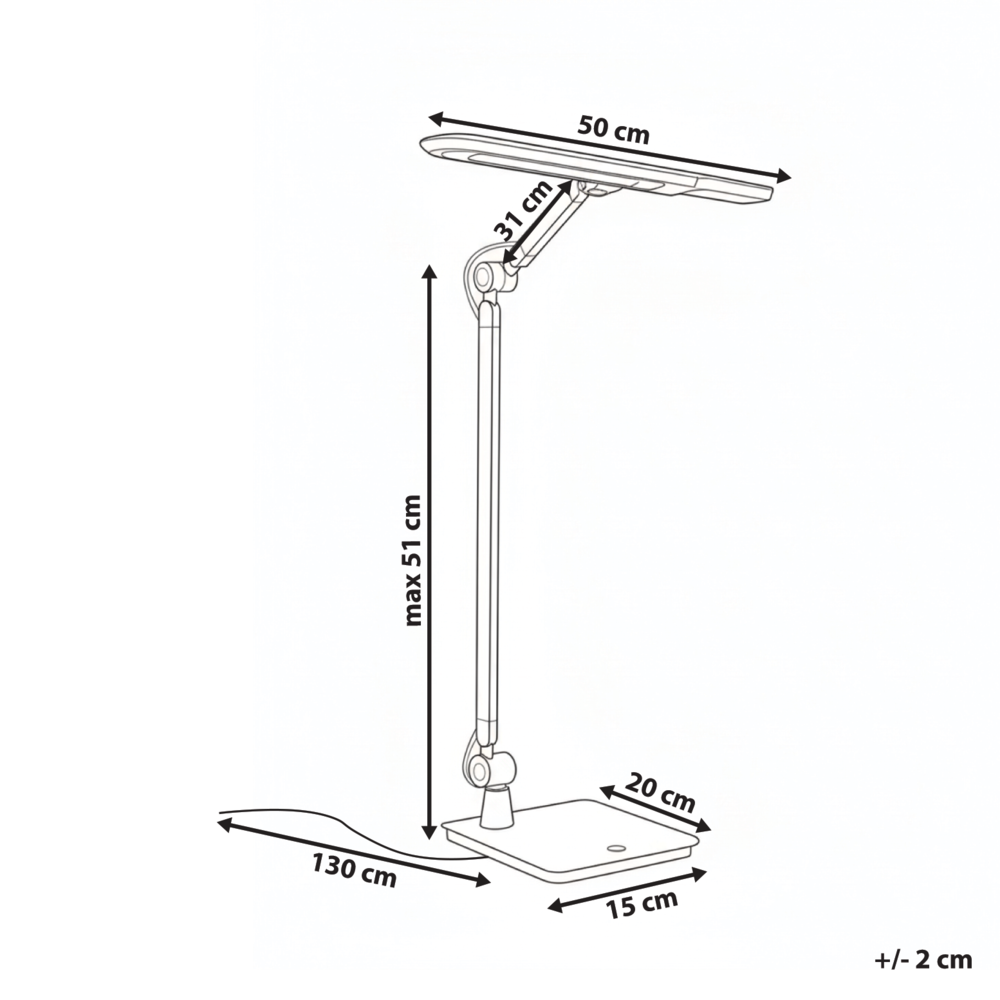 Lampada da scrivania professionale per ufficio argento illuminazione da tavolo per lettura e computer braccio regolabile dimmer continuo