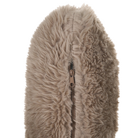 Poltrona in tessuto tortora Gambe in legno con braccioli e cuscino Soggiorno classico tradizionale