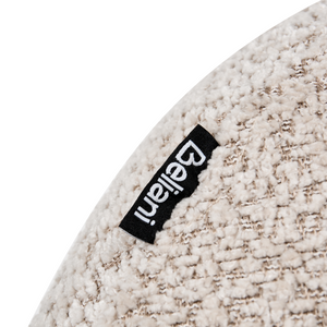 Poltrona Beige Tappezzata in tessuto Base girevole con braccioli Ampio soggiorno in stile moderno