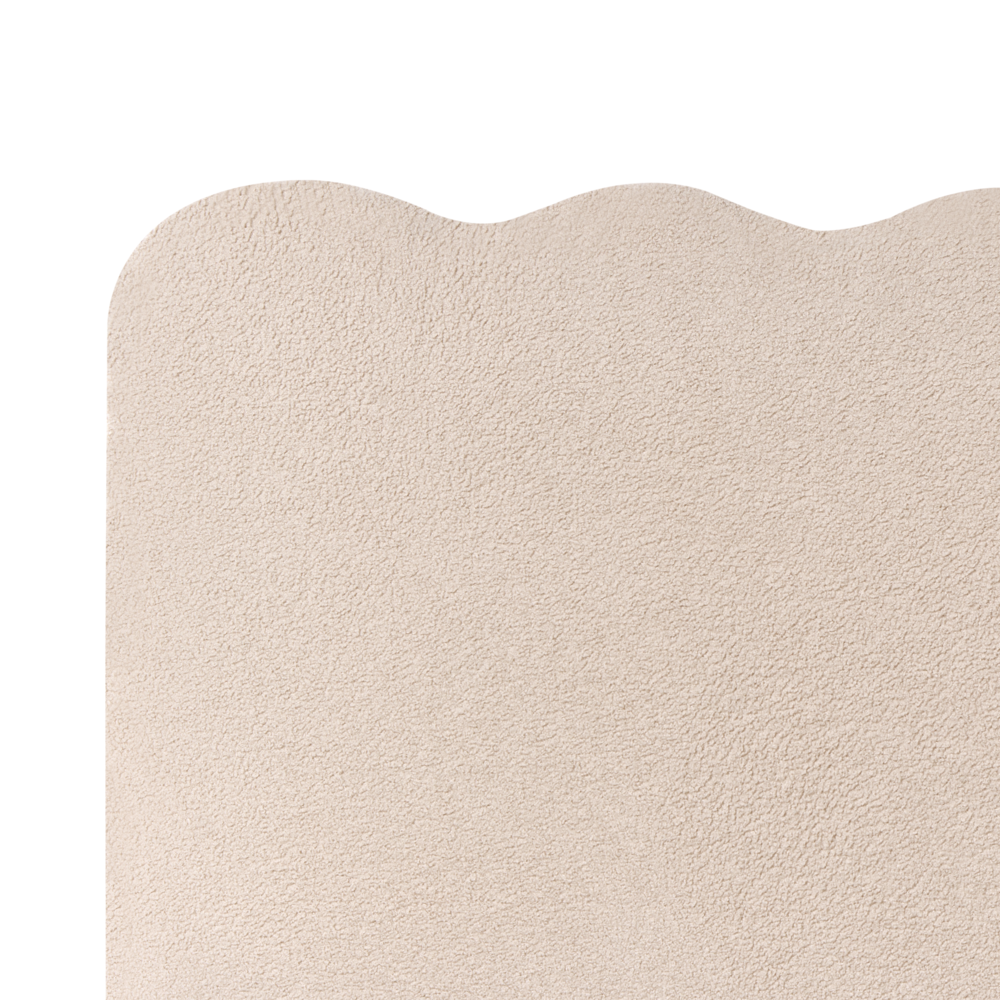 Letto in tessuto imbottito color beige 160 x 200 cm contenitore elevabile con testiera e rete a doghe