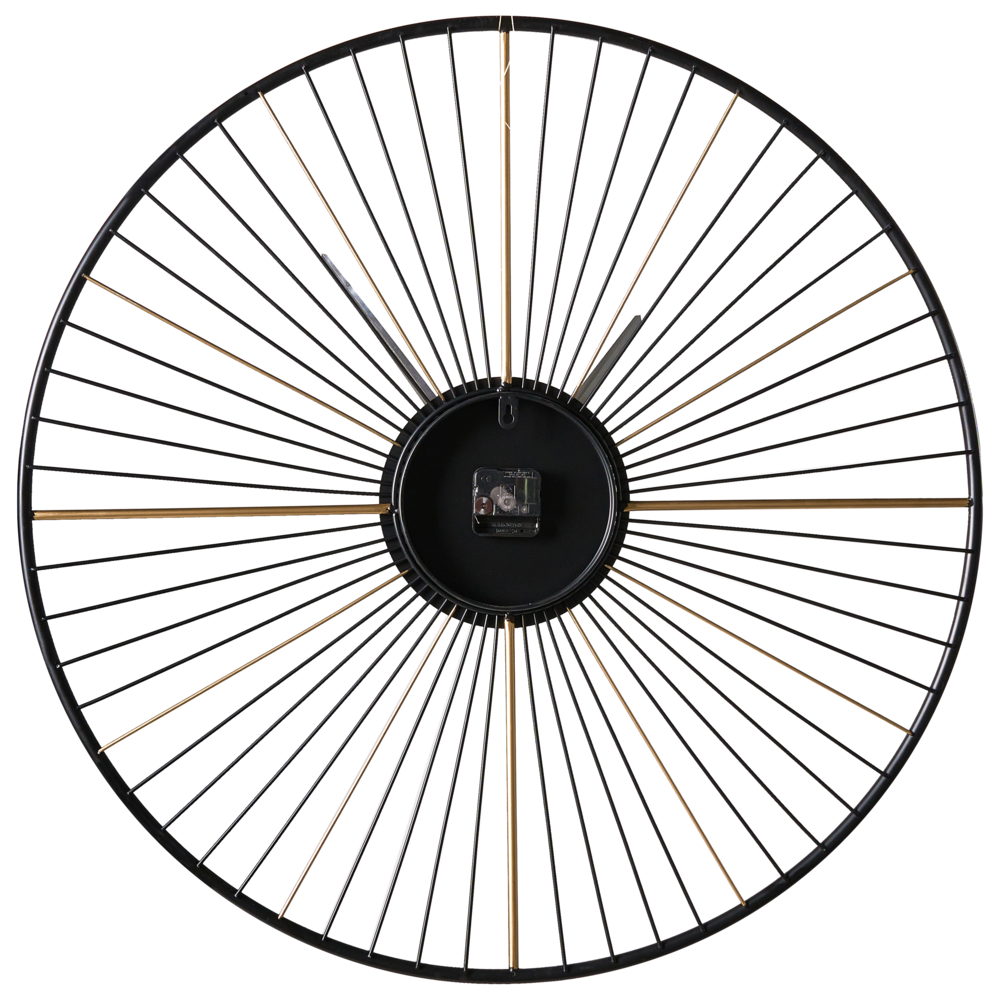 Orologio da parete in metallo nero da appendere in stile Indistrial Scandi