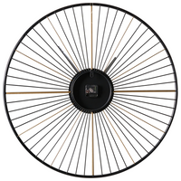 Orologio da parete in metallo nero da appendere in stile Indistrial Scandi