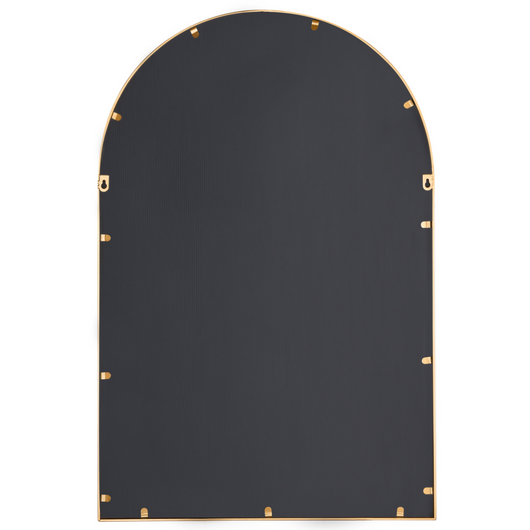 Specchio da parete con cornice metallica dorata in stile glamour vintage, da appendere