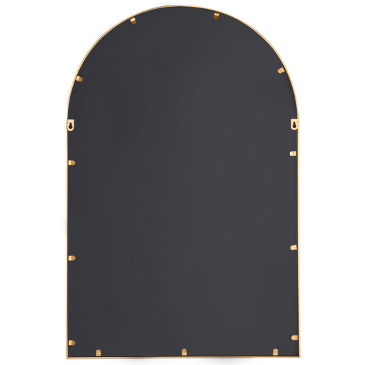 Specchio da parete con cornice metallica dorata in stile glamour vintage, da appendere