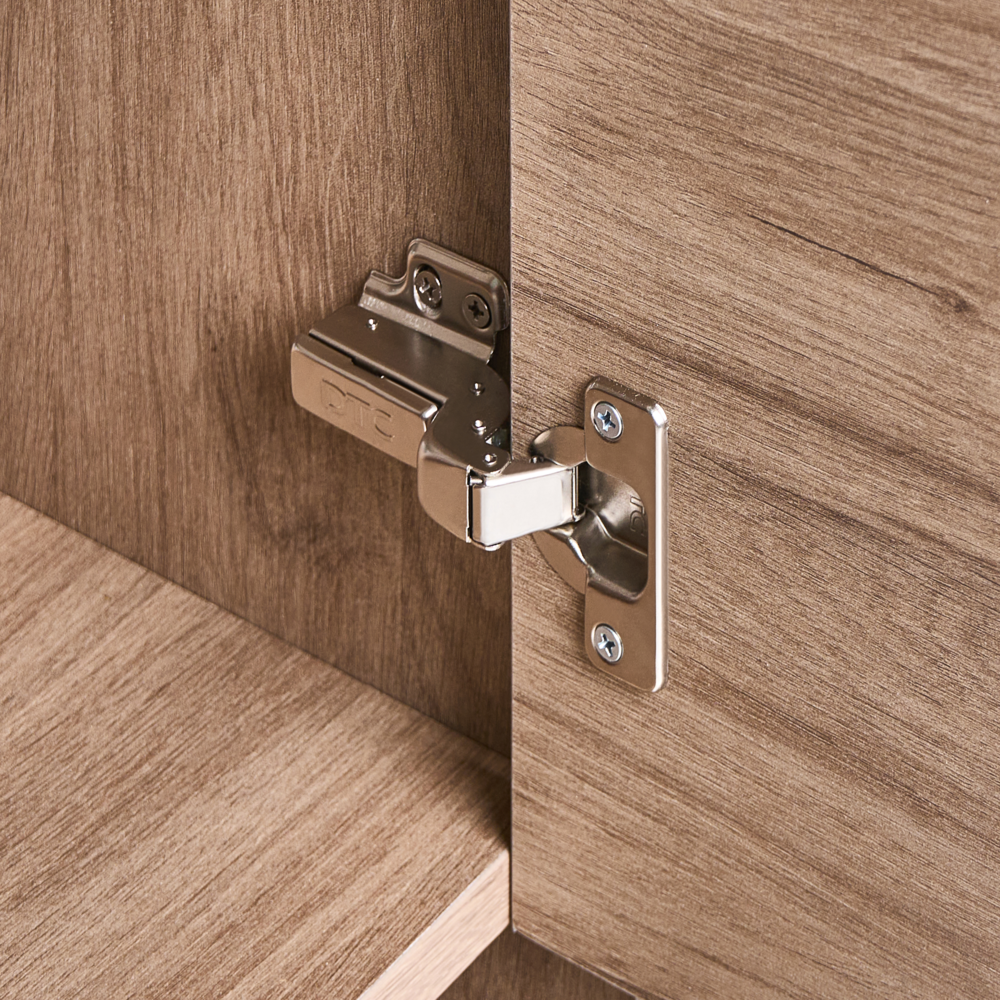 Mobile bagno sospeso con lavabo 1 cassetto frontale e 2 ripiani 90 x 50 cm,marrone chiaro