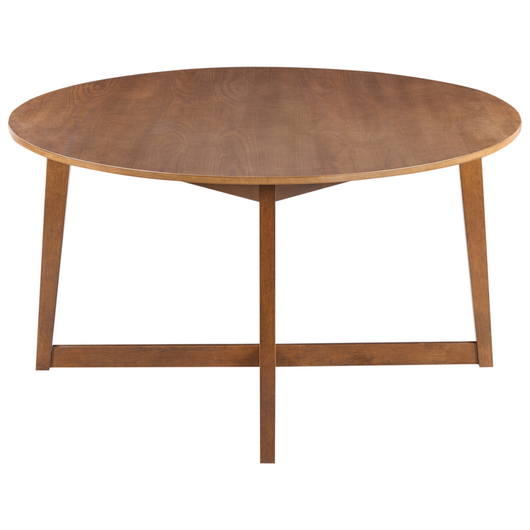 Tavolo da pranzo rovere scuro  rotondo di ispirazione retrò design soggiorno sala da pranzo