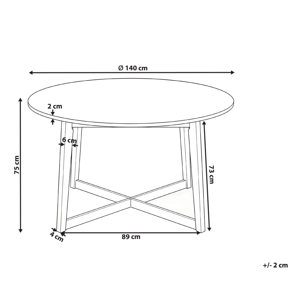 Tavolo da pranzo rovere scuro  rotondo di ispirazione retrò design soggiorno sala da pranzo
