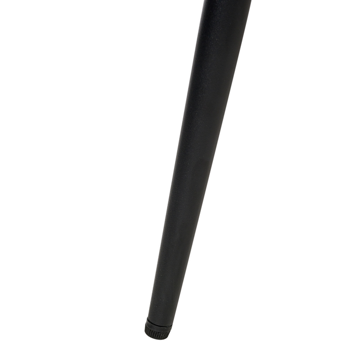 Set di 2 sedie da pranzo bouclè verde chiaro braccioli schienale intagliato gambe in metallo moderna industriale