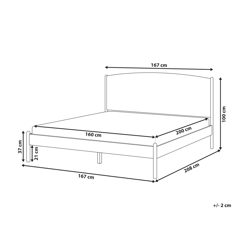 Letto minimalista con rete a doghe e testiera imbottita 160x200 cm stile elegante