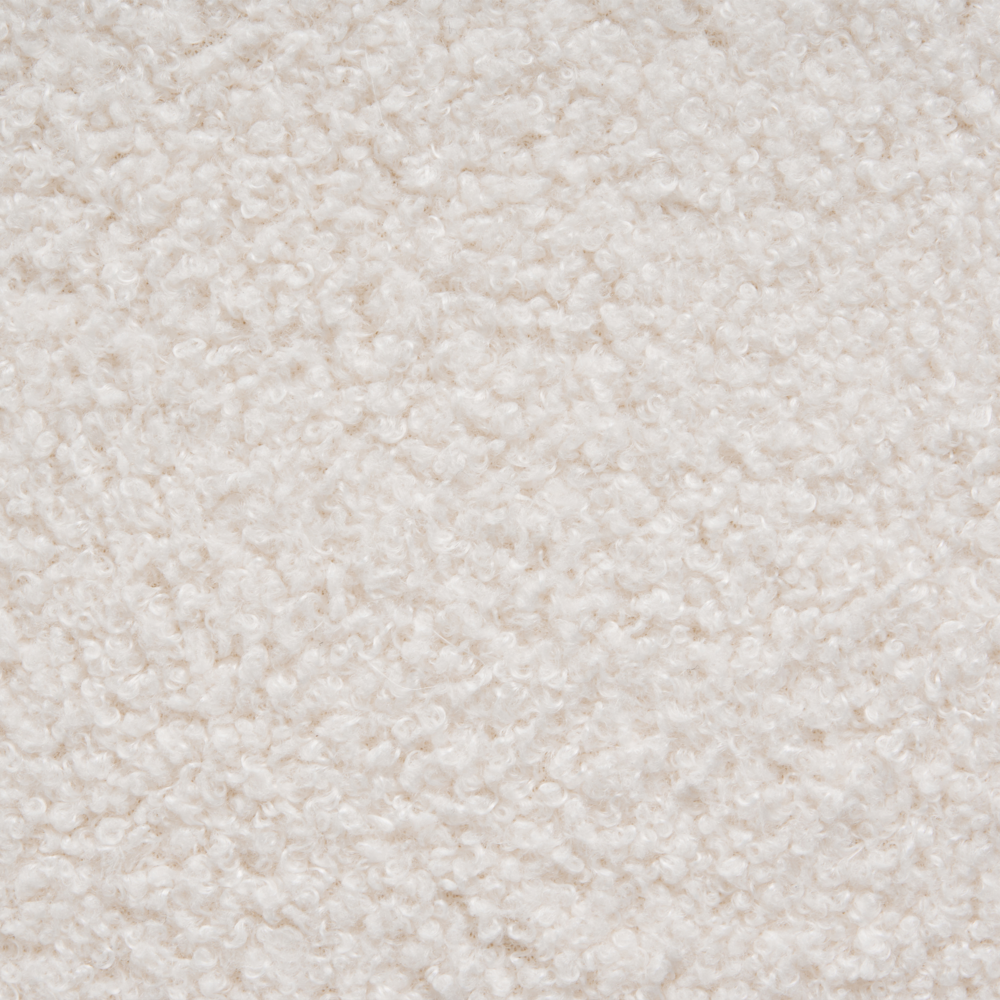 Pouf quadrato moderno grande rotondo poggiapiedi tessuto bouclé camera da letto soggiorno bianco sporco