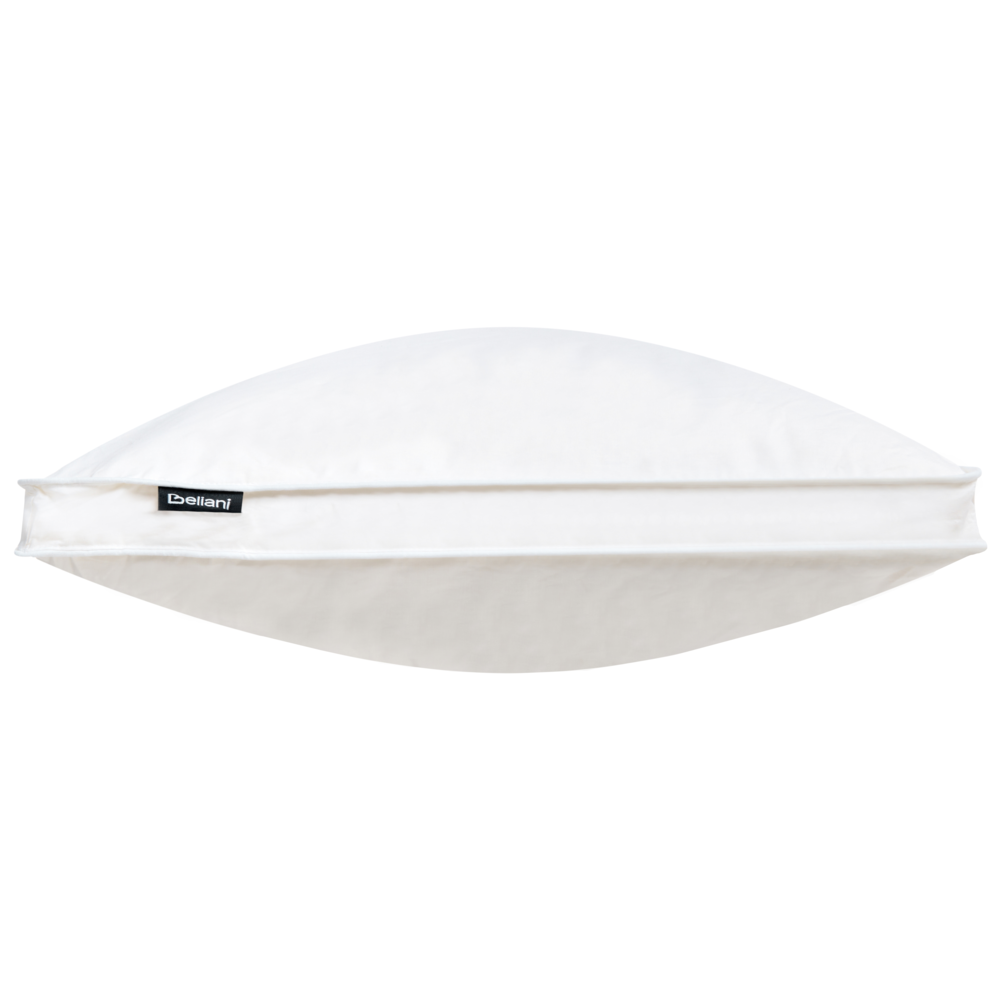 Cuscino da letto guanciale Cotone Bianco Piumino D'anatra e Piume 40 x 80 cm Medio Morbido