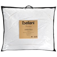 Cuscino da letto guanciale Cotone Bianco Piumino D'anatra e Piume 50 x 60 cm Medio Morbido