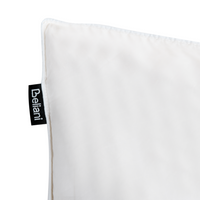 Set di 2 cuscini da letto guanciali in cotone bianco piumino d'anatra e piume 50 x 60 cm medio morbido