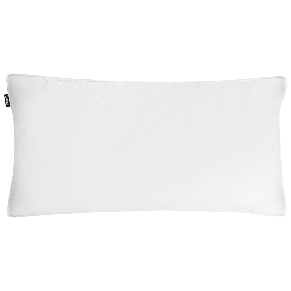 Cuscino da letto guanciale Cotone Bianco Piumino D'anatra e Piume 40 x 80 cm Alto Medio Morbido