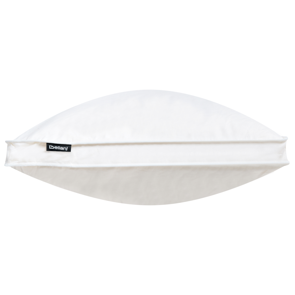 Cuscino da letto guanciale Cotone Bianco Piumino D'anatra e Piume 40 x 80 cm Alto Medio Morbido