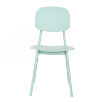 Set di 2 sedie da giardino verde menta in polipropilene leggero e resistente alle intemperie in plastica per interni e per esterni.