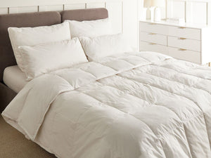 Piumino in cotone Japara bianco super king size 240 x 220 cm imbottitura in piumino d'anatra trapuntato biancheria da letto camera da letto