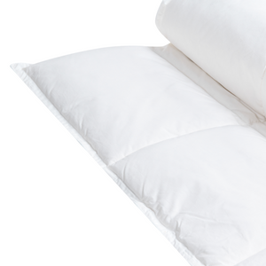Piumino in cotone Japara bianco super king size 240 x 220 cm imbottitura in piumino d'anatra trapuntato biancheria da letto camera da letto