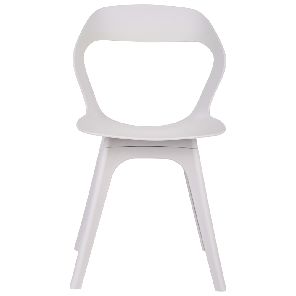 Set di 4 sedie da giardino tortora in polipropilene leggero e resistente agli agenti atmosferici in plastica per interni e per esterni