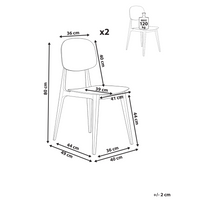 Set di 2 sedie da giardino verde menta in polipropilene leggero e resistente alle intemperie in plastica per interni e per esterni.