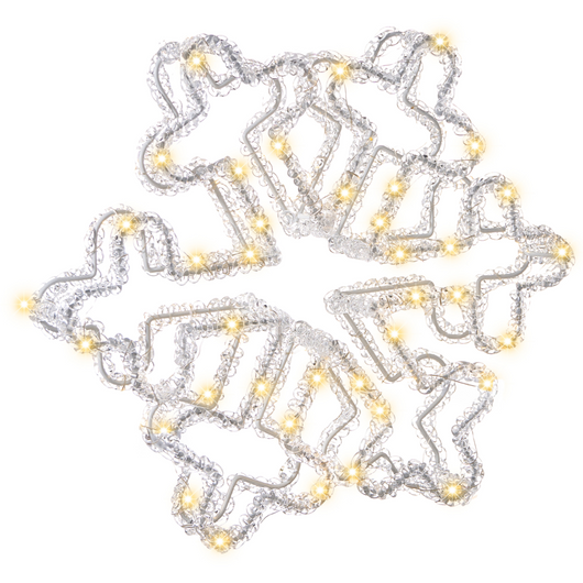 Accessorio decorativo natalizio LED per interni ed esterni Luci LED a forma di fiocco di neve Illuminazione Metallo Bianco