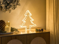 Decorazione con luci LED per albero di Natale Illuminazione in metallo bianco esterno accessori natalizi