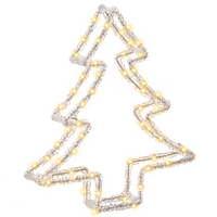 Decorazione con luci LED per albero di Natale Illuminazione in metallo bianco esterno accessori natalizi