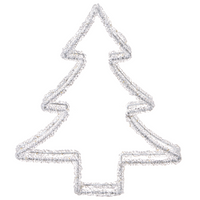 Decorazione con luci LED per albero di Natale Illuminazione in metallo bianco esterno accessori natalizi