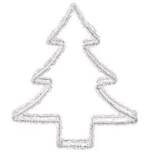 Decorazione con luci LED per albero di Natale Illuminazione in metallo bianco esterno accessori natalizi
