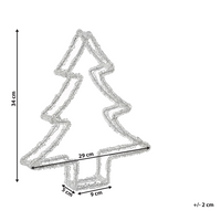 Decorazione con luci LED per albero di Natale Illuminazione in metallo bianco esterno accessori natalizi