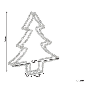 Decorazione con luci LED per albero di Natale Illuminazione in metallo bianco esterno accessori natalizi