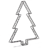 Accessorio decorativo natalizio LED per interni ed esterni 3 alberi di Natale Luci LED Illuminazione Metallo Nero