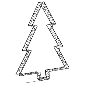 Accessorio decorativo natalizio LED per interni ed esterni 3 alberi di Natale Luci LED Illuminazione Metallo Nero