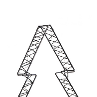 Accessorio decorativo natalizio LED per interni ed esterni 3 alberi di Natale Luci LED Illuminazione Metallo Nero