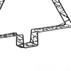 Accessorio decorativo natalizio LED per interni ed esterni 3 alberi di Natale Luci LED Illuminazione Metallo Nero